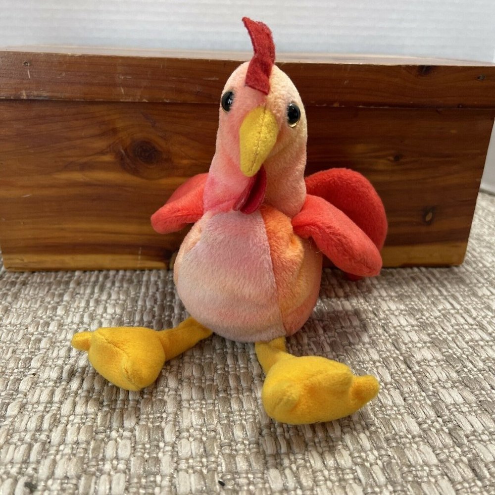 TY Original Beanie Baby “Strut” PE‎ Pellets Toy Collectible 1996 Retired Turkey